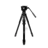 Manfrotto MKONEVA-500X Tripé híbrido foto-vídeo com cabeça fluida, pernas de alumínio de 5 secções, fechos de alavanca, coluna rápida, bolsa de transporte