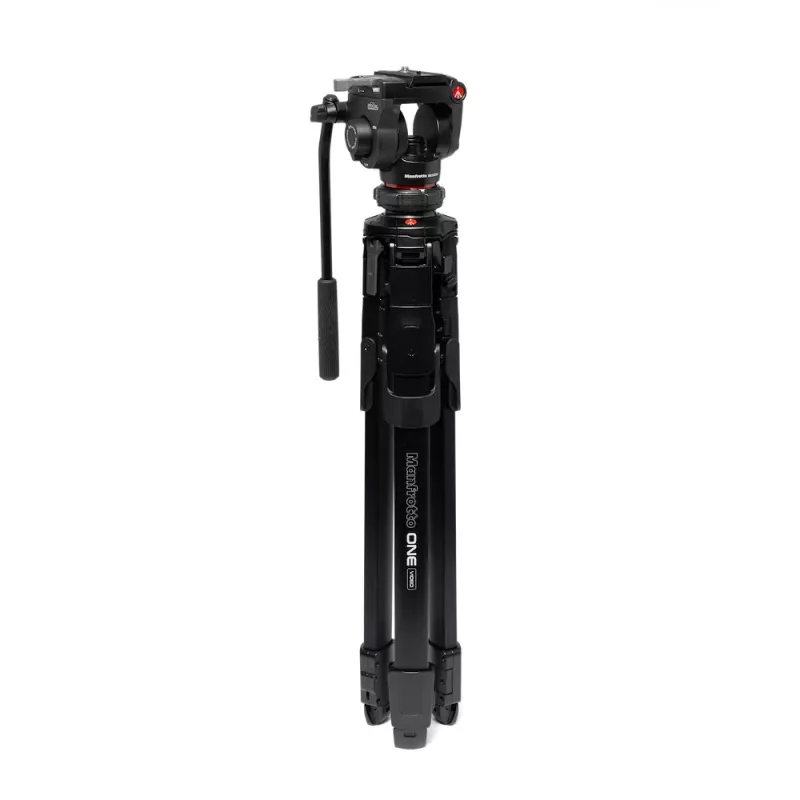 Manfrotto MKONEVA-500X Tripé híbrido foto-vídeo com cabeça fluida, pernas de alumínio de 5 secções, fechos de alavanca, coluna rápida, bolsa de transporte