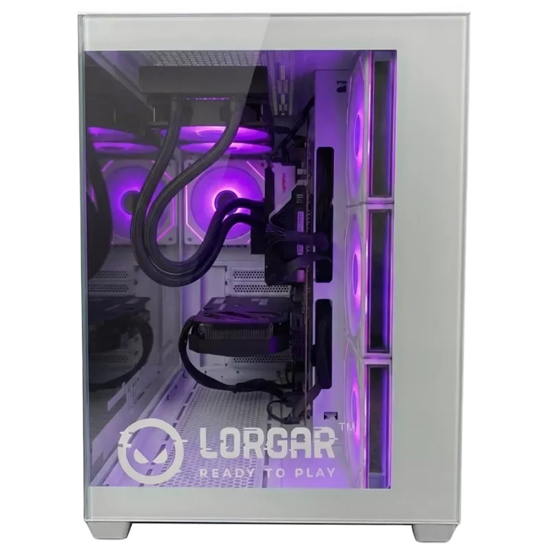 LORGAR ADVANCED A201 PC gaming - AMD Ryzen 5 7500F, GeForce RTX 5060 Ti 16GB, 32GB DDR5, 1TB NVMe SSD, fonte de alimentação 750W, branco