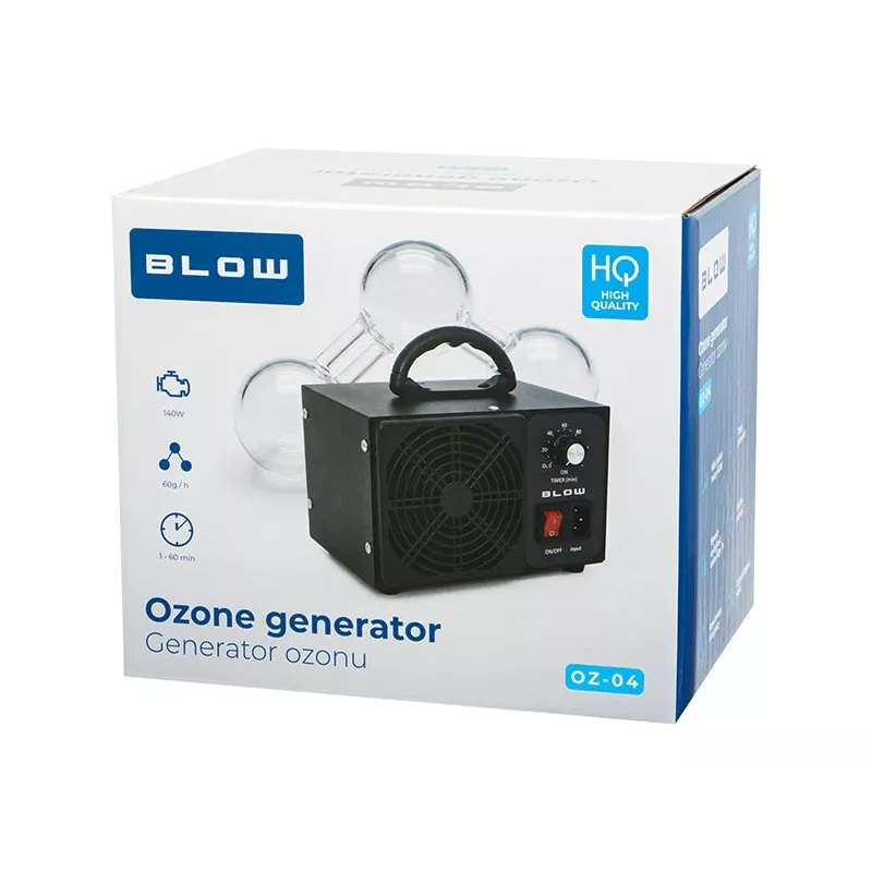 Gerador de ozono Blow OZ-04, 60 000 mg/h, 140 W, Preto