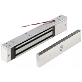 GENWAY Fechadura eletromagnética ZE-280-2, força de retenção 280 kg, montagem à superfície, Fail-Safe, 12/24V DC