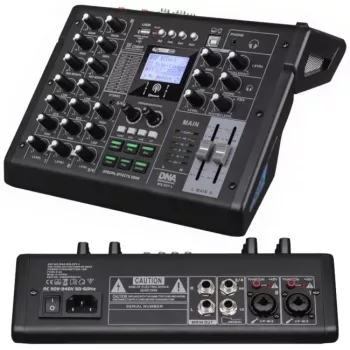 Misturadora de áudio analógica DNA PROFESSIONAL DNA MIX-EFF 4 com 4 canais e USB
