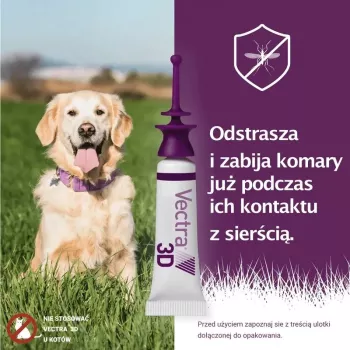 Solução spot-on Ceva Vectra 3D para cães 10-25 kg, 3 pipetas