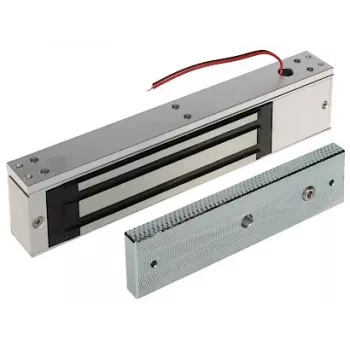 Fechadura eletromagnética INNE ZE-320, força de retenção 300 kg, 12/24V DC, fail-safe, montagem à superfície