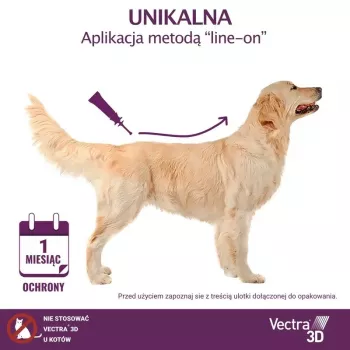 Ceva Vectra 3D Solução Spot-On para cães 1,5-4 kg – 3 pipetas (amarelo)