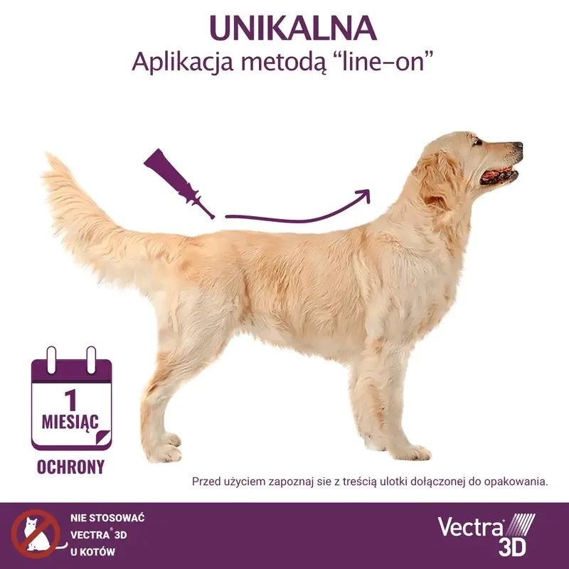Ceva Vectra 3D Solução Spot-On para cães 1,5-4 kg – 3 pipetas (amarelo)