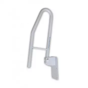 MOBILEX PLU058 Barra de apoio articulada para banheira - Metal, branco, 600 mm de projeção, 150 kg de carga