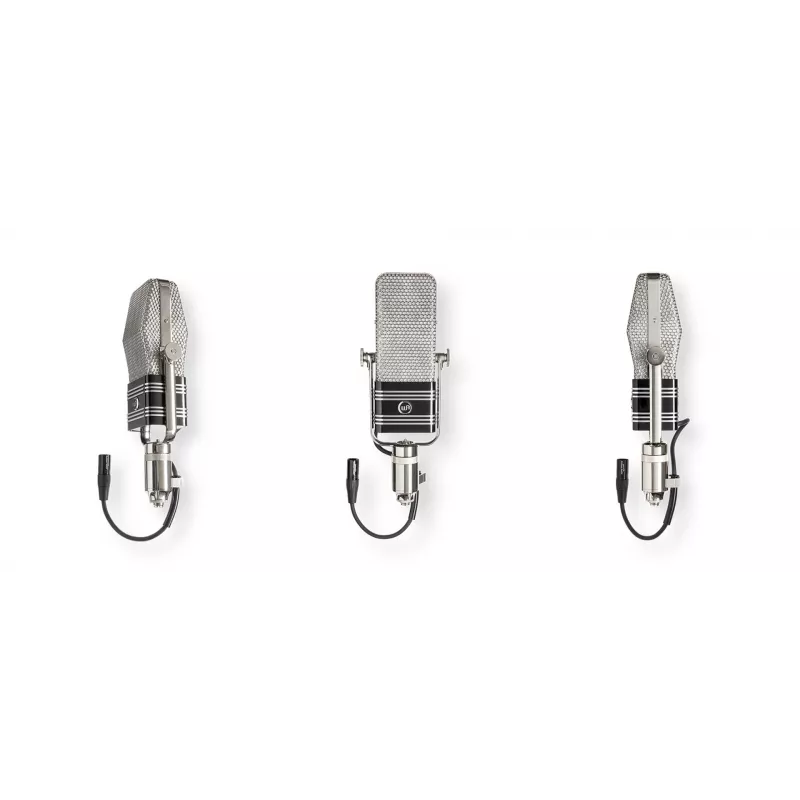 Warm Audio WA-44 Microfone de fita - Preto, aço inoxidável, figura-8, passivo, transformador CineMag personalizado