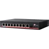 GETFORT GF-110-8PG-S-120 Switch Gigabit PoE+ 10 portas com 8 portas PoE+, 1 uplink, 1 SFP, 120W Budget, Unmanaged, Sem ventoinha, Desktop