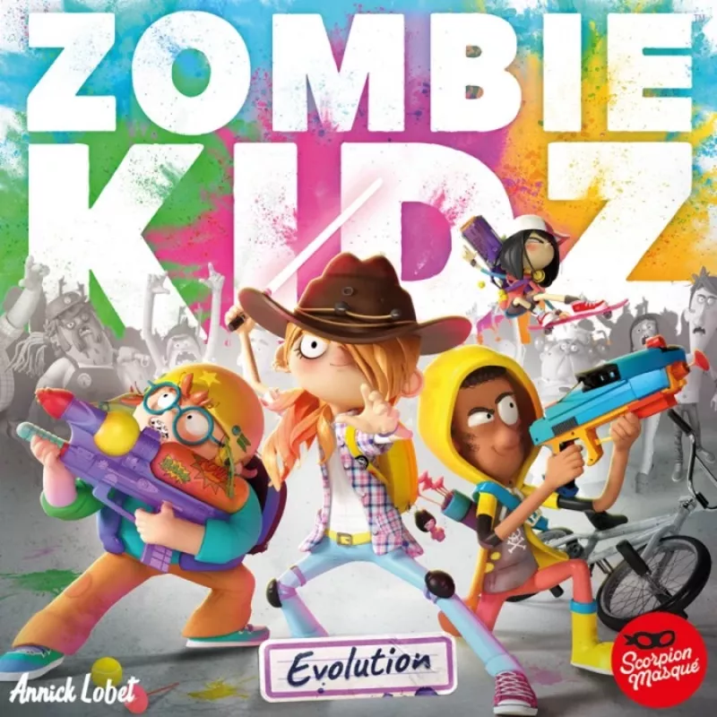 Zombie Kidz Evolution Jogo de tabuleiro Legacy cooperativo para crianças e famílias