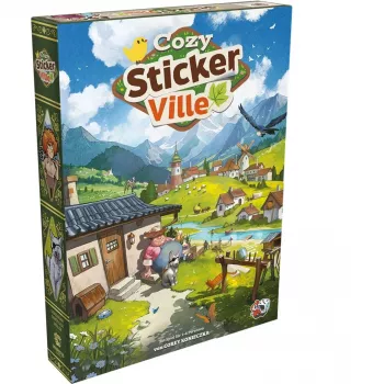 ASMODEE Cozy Stickerville Sticker Book | Série TOPModel | 24 páginas, 6 folhas de autocolantes | Jogo criativo a partir dos 6 anos