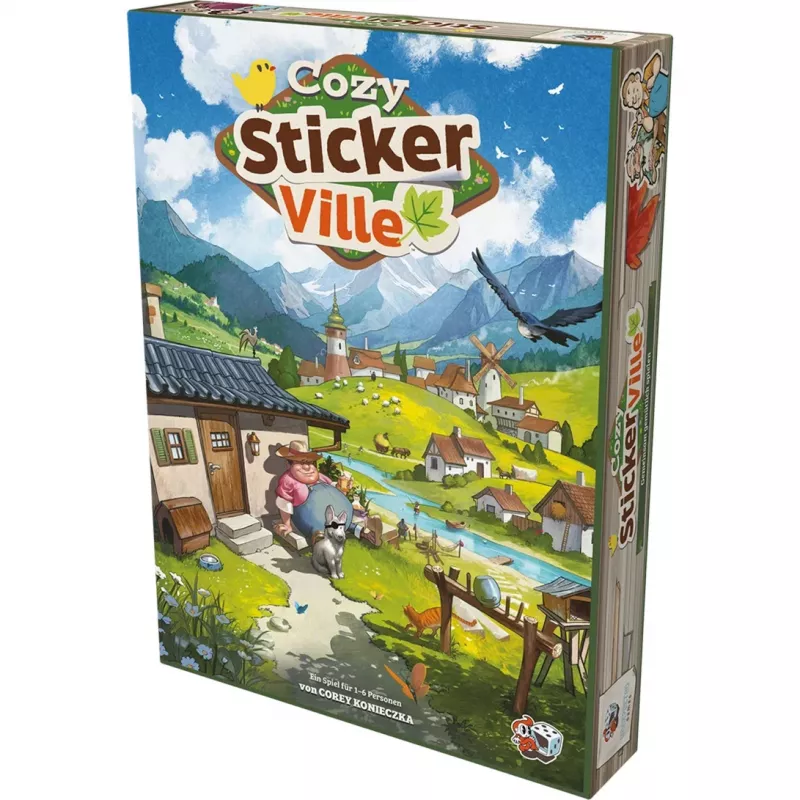 ASMODEE Cozy Stickerville Sticker Book | Série TOPModel | 24 páginas, 6 folhas de autocolantes | Jogo criativo a partir dos 6 anos