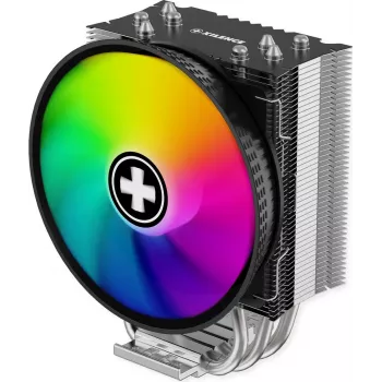 Xilence M404PRO.ARGB Dissipador de CPU - ventoinha PWM de 120mm, 4 heatpipes, iluminação ARGB, Multisocket Intel/AMD