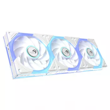 ASUS ROG Eurux GR120 ARGB Ventoinha reversa, 120 mm, pack de 3, Branco (90DA00K3-B09020)