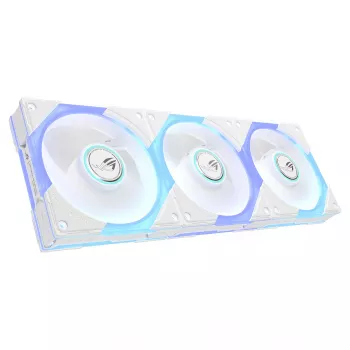 ASUS ROG Eurux GR120 ARGB Ventoinha reversa, 120 mm, pack de 3, Branco (90DA00K3-B09020)