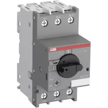 Disjuntor de proteção de motor ABB MS116-20, 16-20 A, 3 polos, 690 V AC, 50 kA, ligações por parafuso
