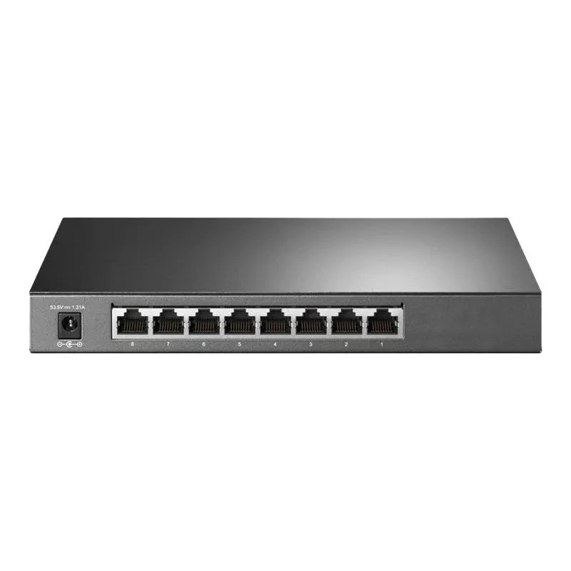 TP-Link Omada SG2008P Switch Gigabit Smart PoE+ de 10 portas, 8× PoE+ 61W, 2× SFP, Cloud SDN, sem ventoinha, V3.3