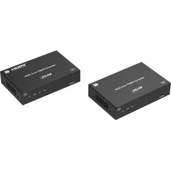 InLine® Extensor KVM, DP 4K/60Hz, fibra ótica monomodo, 10 km, conjunto (57885O)