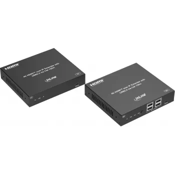 InLine® Extensor KVM sobre IP, HDMI 4K/60Hz, 100m, conjunto (57886G)