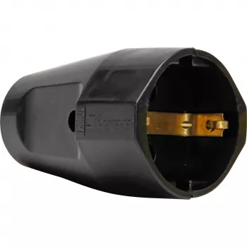 Conector fêmea de proteção em plástico Kopp para 3 x 1,5 mm², preto