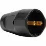 Conector fêmea de proteção em plástico Kopp para 3 x 1,5 mm², preto
