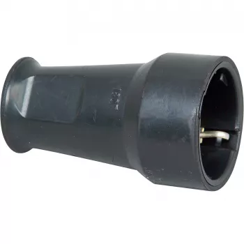 Conector fêmea de proteção Kopp SEBS, até 3x1,5 mm², preto