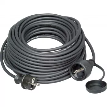 Extensão de borracha para trabalhos pesados KOPP ELEKTROTECHNIK 25 m, Schuko, H07RN-F, IP44, 16 A, preto