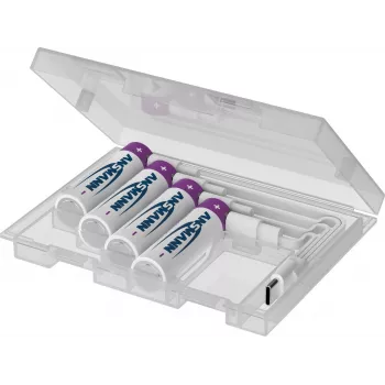 Pilhas recarregáveis de iões de lítio ANSMANN 1312-0044 AA (tipo 2200), pack de 4 com caixa de armazenamento