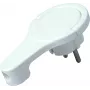 Ficha plana de proteção em plástico HEINRICH KOPP, angular, para 3x1,5 mm², branco ártico