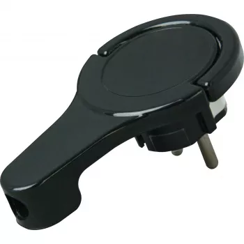 Ficha plana Schuko HEINRICH KOPP 172005030 com suporte, 3x1,5 mm², preto