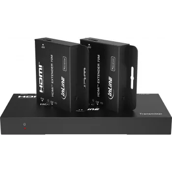 Divisor/extensor de vídeo InLine® 1x2 Cat.6 HDMI 4K/30Hz conjunto