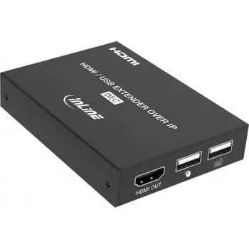 InLine® extensor KVM sobre IP, HDMI Full HD, 150 m, recetor (RX)