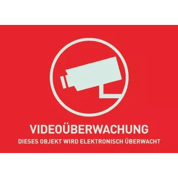 ABUS autocolante de aviso de videovigilância, 148x105 mm (AU1320)