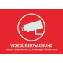 ABUS Autocolante de aviso de videovigilância, 148x105 mm (AU1320)