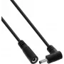 InLine® cabo de extensão DC, ficha angular, 3,5 x 1,35 mm, preto, 2 m