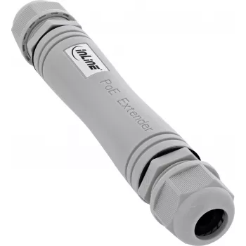 InLine® extensor PoE+, IP67 exterior, 1 Gb/s, 30 W, empilhável