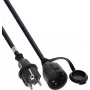 InLine® cabo de extensão de contacto de proteção, exterior IP44, proteção contra contacto, 2 m, preto