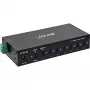 DELOCK InLine® hub industrial USB 3.2 Gen.1, USB-C, 7 portas, com fonte de alimentação
