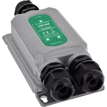 InLine® conversor de mídia PoE+ exterior IP67 IK10 1 Gb/s RJ45 SFP