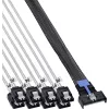 INLINE cabo breakout MCIO x8 para 8x SATA, 0,5 m