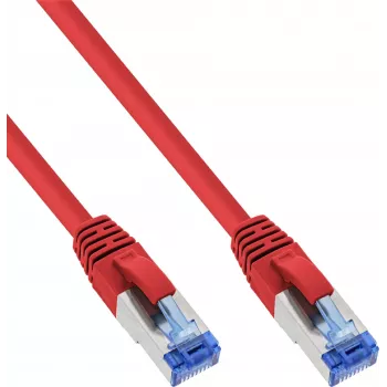 INLINE B-76805R pack de 25 cabos patch Cat.6A S/FTP LSZH, 5m, vermelho
