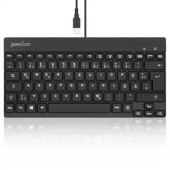 Perixx PERIBOARD-326 DE teclado USB iluminado, com fios, preto