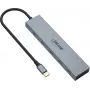 InLine hub USB-C, 4x USB-C + Power Delivery 100 W, USB 3.2 Gen 2, cinzento