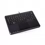 Perixx PERIBOARD-510 H PLUS UK teclado Mini-USB com touchpad e hub USB de 2 portas, preto