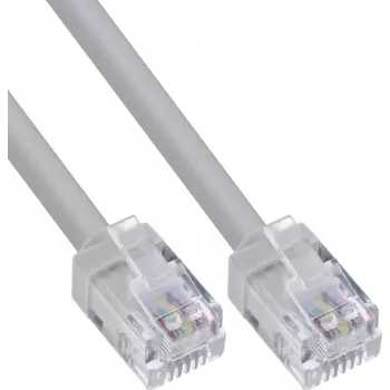 InLine® cabo redondo modular RJ12, ficha/ficha, 6 fios, 6P6C, 10m, preto