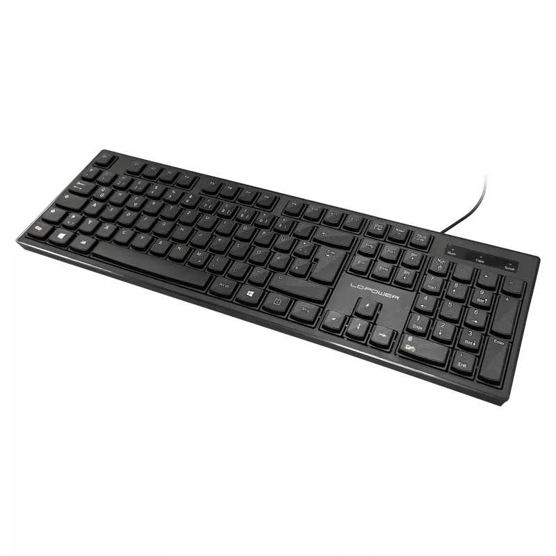 LC-Power LC-KEY-903DE teclado de escritório, USB, preto, layout alemão