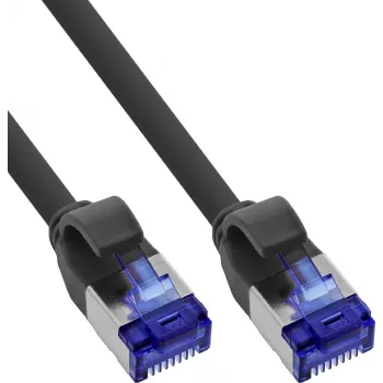INLINE B-74903S cabo de rede Slim Cat.6A S/FTP LSZH, 3m, preto, pack de 60