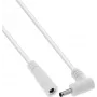 InLine® cabo de extensão DC, ficha angular, 3,5 x 1,35 mm, branco, 1 m
