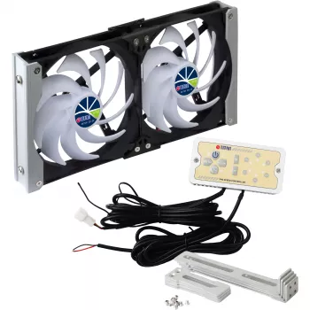 Titan TTC-SC20(A)/V2+ ventoinha dupla para frigorífico 92x25mm IP55 com temporizador e retificador