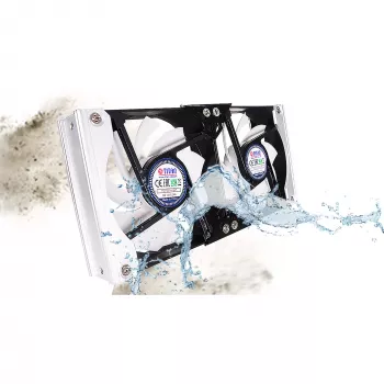 Titan TTC-SC20(A)/V2+ ventoinha dupla para frigorífico 92x25mm IP55 com temporizador e retificador